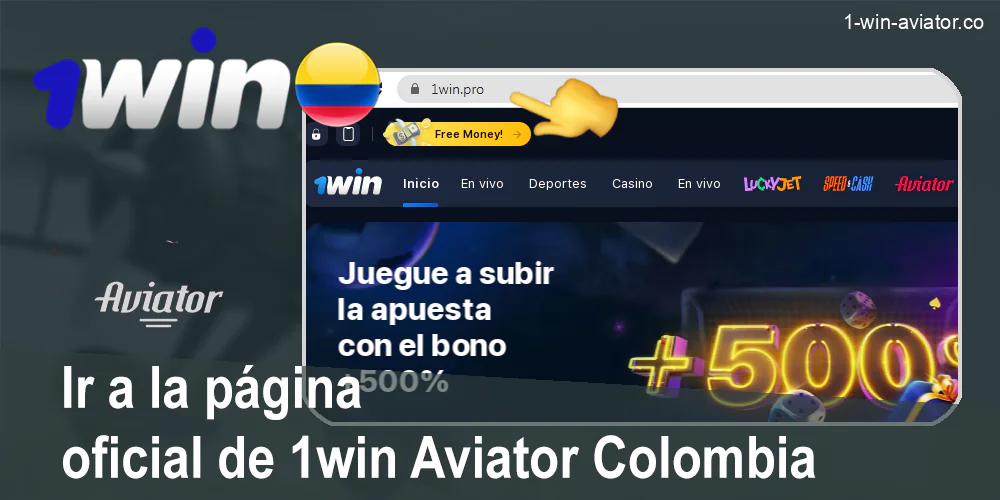Visite el sitio web del casino en línea 1Win